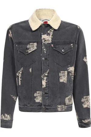 ICECREAM Denim Jackets, male, , Size: XL Denim Jacket with Paint Effect Print