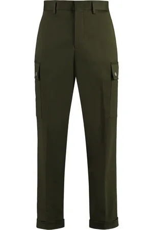 Etro Straight Trousers, male, , Size: L Embroidered Cargo Trousers with Roll-up Cuffs