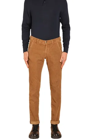 Masons Chinos, male, , Size: S Velvet Striped Slim Fit Chino Pants