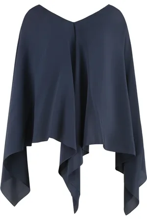 GIANLUCA CAPANNOLO Capes, female, , Size: ONE SIZE Silk Asymmetric Hem Blouse