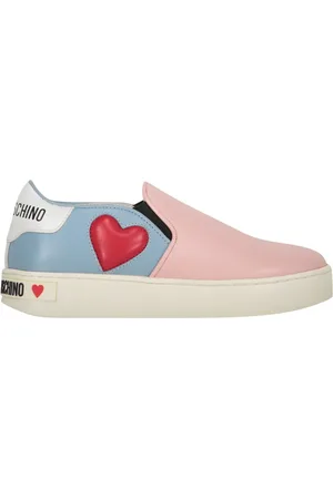Moschino Sneakers, female, , Size: 11 US Casual Slip-On Sneakers with Contrasting Inserts