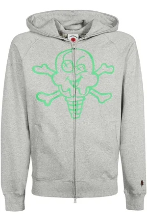 ICECREAM Zip-throughs, male, , Size: XS Cotton Zip Hoodie with Front Print