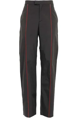 Salvatore Ferragamo Straight Trousers, male, , Size: M Cotton Blend Technical Fabric Pants