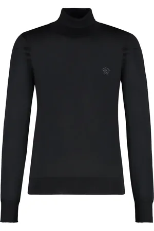 VERSACE Turtlenecks, male, , Size: XL Wool blend turtleneck sweater