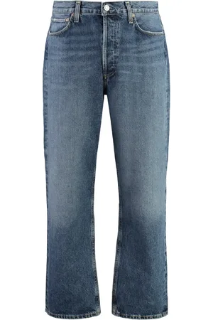 AGOLDE Straight Jeans, male, , Size: W33 Vintage Straight-Leg Jeans with Metal Details
