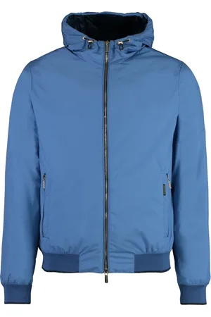 MOORER Bomber Jackets, male, , Size: M Nylon Bomber Jacket with Goose Down