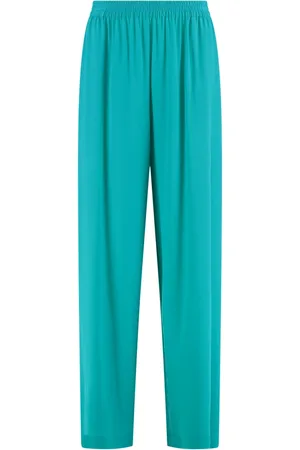 GIANLUCA CAPANNOLO Straight Trousers, female, , Size: L Silk Trousers with Side Pockets