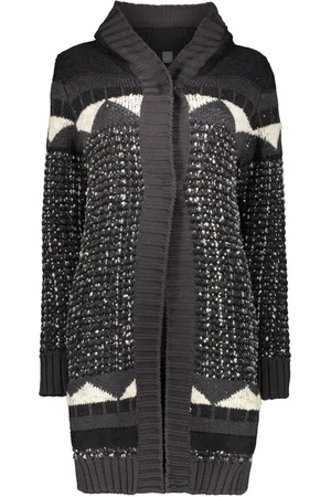 LORENA ANTONIAZZI Cardigans, female, , Size: S Knitted Wool Cardigan with Hood and Beads