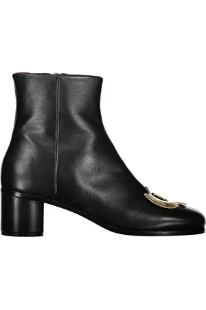 OFF-WHITE Heeled Boots, male, , Size: 11 US Embellished Leather Ankle Boots