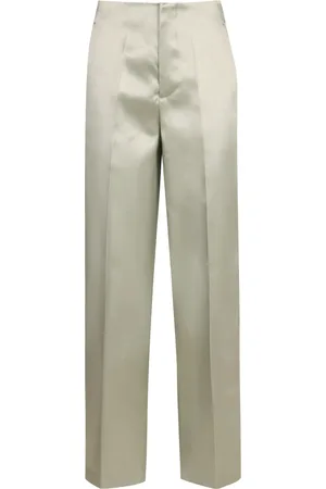 Serafini Straight Trousers, female, , Size: XS Satin Trousers with Side Pockets