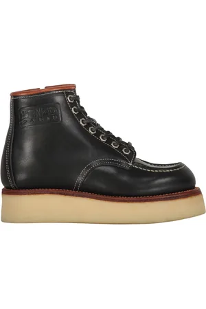 Kenzo Lace-up Boots, female, , Size: 9 US Stylish Leather Ankle Boots