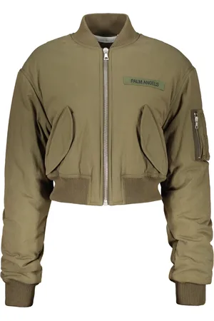 Palm Angels Bomber Jackets, female, , Size: S Padded Bomber Jacket with Ribbed Collar