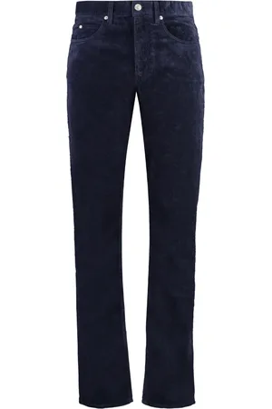 Isabel Marant Straight Trousers, male, , Size: W30 Corduroy Trousers with Metal Buttons
