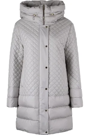 MOORER Down Jackets, female, , Size: L Quilted Long Down Jacket with Pockets