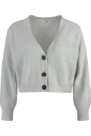 PESERICO SIGN Cardigans, female, , Size: S Embellished Knit Cardigan