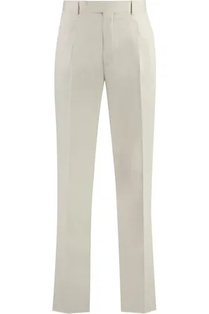 Ermenegildo Zegna Straight Trousers, male, , Size: M Cotton Chino Trousers with Back Pockets