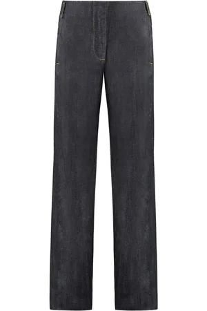 Tory Burch Wide Jeans, female, , Size: 2XS Cotton Wide-leg Jeans with Pockets