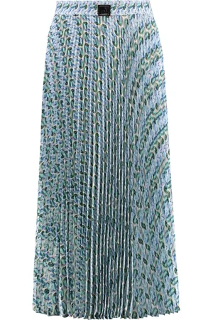 Tory Burch Midi Skirts, female, , Size: M Pleated Midi Skirt with Print