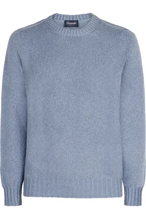 DRUMOHR Round-neck Knitwear, male, , Size: L Ribbed Cotton Sweater