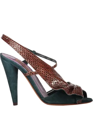 Missoni High Heel Sandals, female, , Size: 7 US Python Print Heeled Leather Sandals