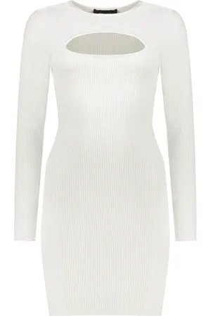 Dsquared2 Knitted Dresses, female, , Size: M Ribbed Cut-Out Mini Dress