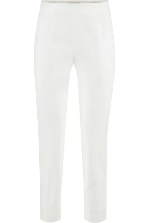 PESERICO SIGN Cropped Trousers, female, , Size: 2XL High Waist Cotton Trousers