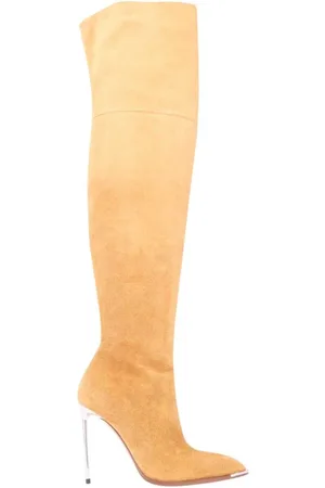 Bally Over-knee Boots, female, , Size: 10 US Suede Over-the-Knee Stiletto Boots