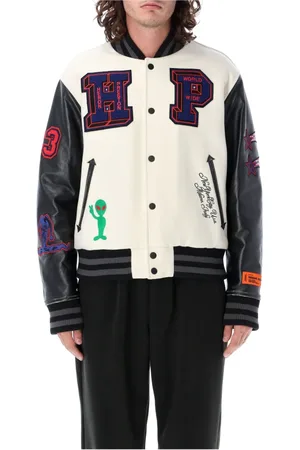 Heron Preston Bomber Jackets, male, , Size: M HP Patches Varsity Bomber Jacket