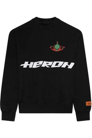 Heron Preston Sweatshirts, male, , Size: XS Light Green Burn Crewneck