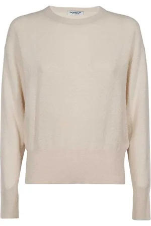 Dondup Round-neck Knitwear, female, , Size: XS Ribbed Knit Long Sleeve Sweater