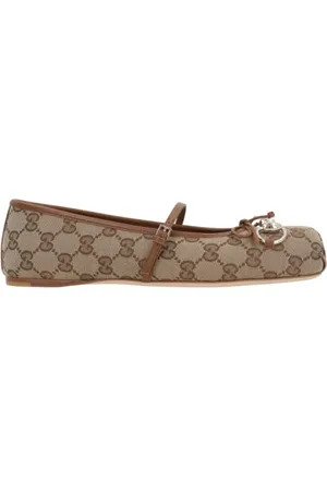 Gucci Ballerinas, female, , Size: 8 1/2 US and Brown Ballerina Shoes