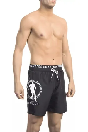 Bikkembergs Beachwear, male, , Size: XL Swim Shorts with Layering Detail