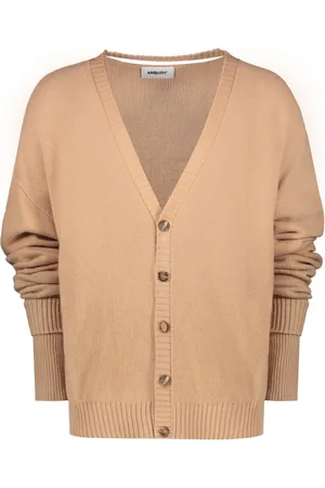 AMBUSH Cardigans, male, , Size: L Ribbed Cardigan with Back Cut-Out