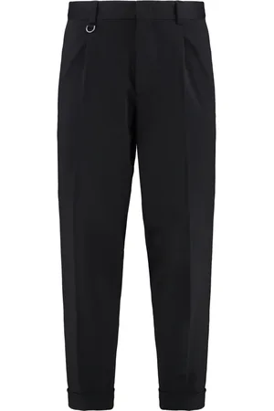 Paolo Pecora Straight Trousers, male, , Size: M Relaxed Fit Viscose Blend Trousers