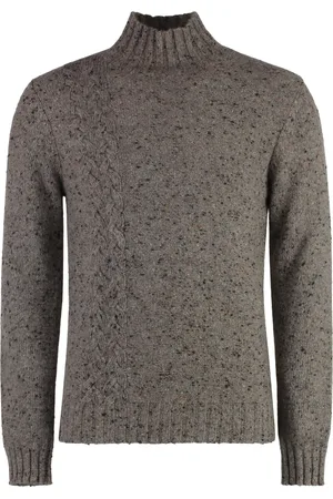 Malo Cashmere Knitwear, male, , Size: L Heather Cashmere Turtleneck Sweater