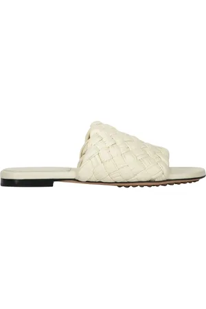Bottega Veneta Sliders, female, , Size: 8 US Woven Leather Mules