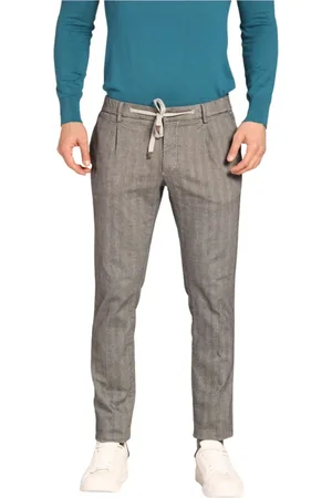 Masons Slim-fit Trousers, male, , Size: XL City String Chino Pants with Resca Pattern