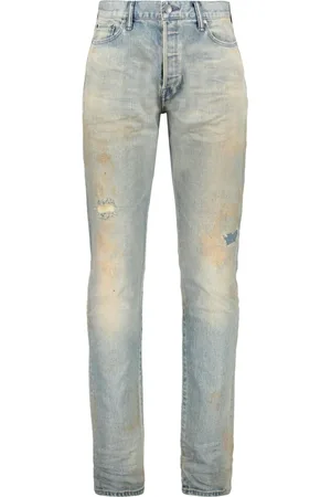 JOHN ELLIOTT Slim-fit Jeans, male, , Size: W33 Distressed Straight Leg Jeans