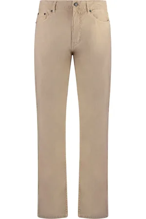 GANT Straight Trousers, male, , Size: W36 Cotton Trousers with Metal Buttons