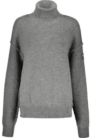 Palm Angels Turtlenecks, female, , Size: M Ribbed Turtleneck Sweater Logo Patch