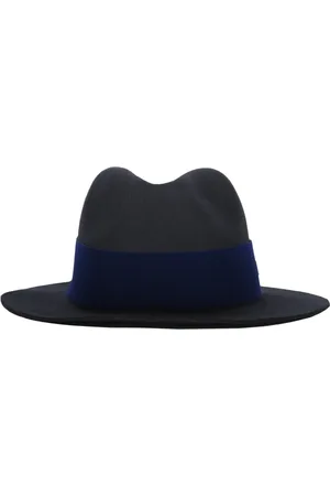 Emporio Armani Hats, male, , Size: 58 CM Leather Detail Wool Fedora Hat