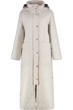 MOORER Down Coats, female, , Size: XS Quilted Long Down Jacket with Drawstring