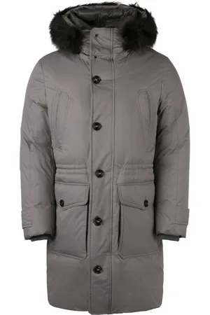 MOORER Parkas, male, , Size: M Hooded Parka with Removable Lining