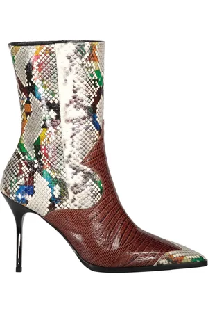 Missoni Heeled Boots, female, , Size: 7 US Python Effect Leather Heeled Boots