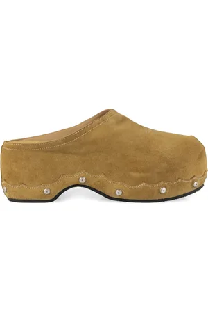 SARTORE Clogs, female, , Size: 11 US Embroidered Suede Mules