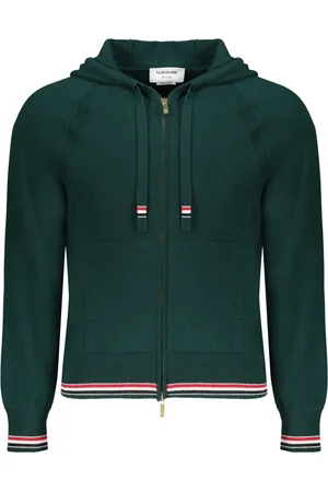 Thom Browne Zip-throughs, male, , Size: 2XL Cashmere Zipped Cardigan