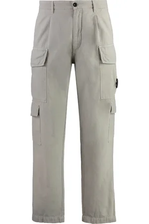 C.P. Company Straight Trousers, male, , Size: L Cargo Cotton Trousers Lens Detail