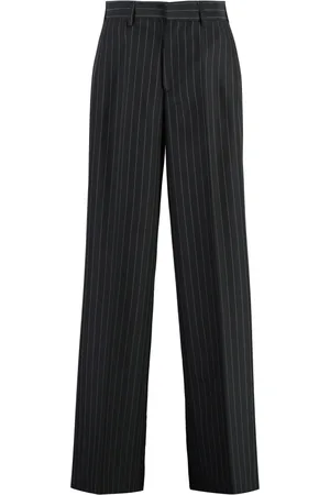 P.A.R.O.S.H. Wide Trousers, female, , Size: M Pin-striped Wool Blend Trousers