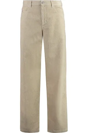 Isabel Marant Straight Trousers, male, , Size: W32 Corduroy Straight Trousers with Metal Details