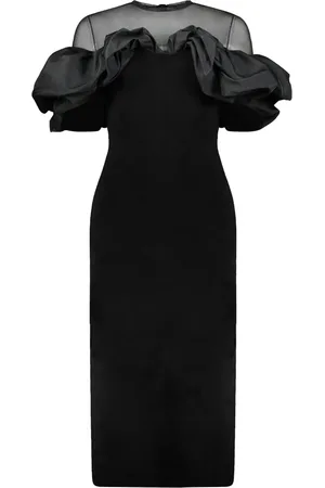 Alexander McQueen Midi Dresses, female, , Size: S Ruffled Sleeve Dress